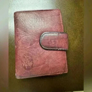 Maroon/Burgundy Compact Leather Wallet